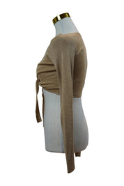 Neon Hart Gold Knit Tie Top