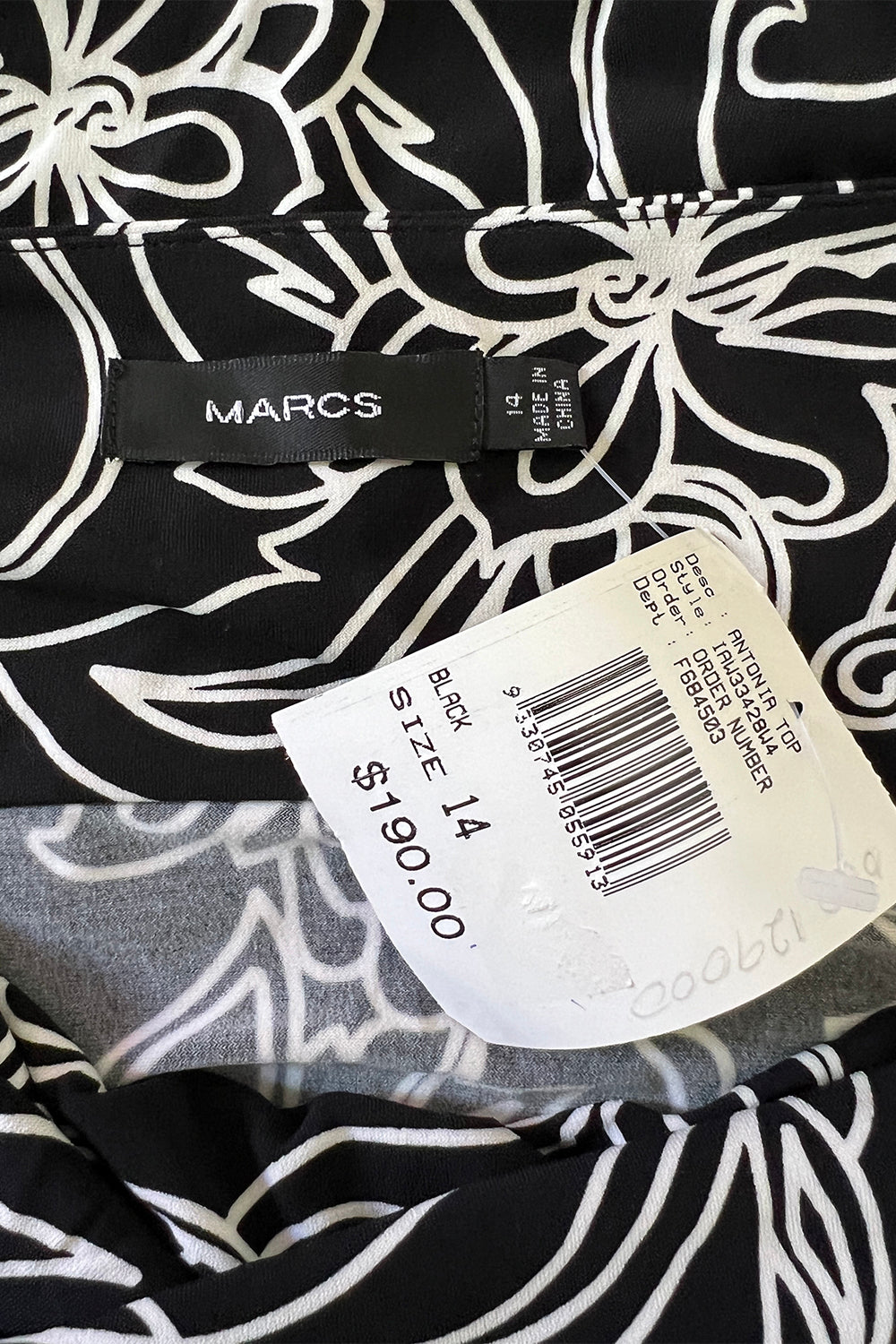 MARCS Black and White Top