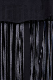EXTRE Black Sheer Ruffle Dress