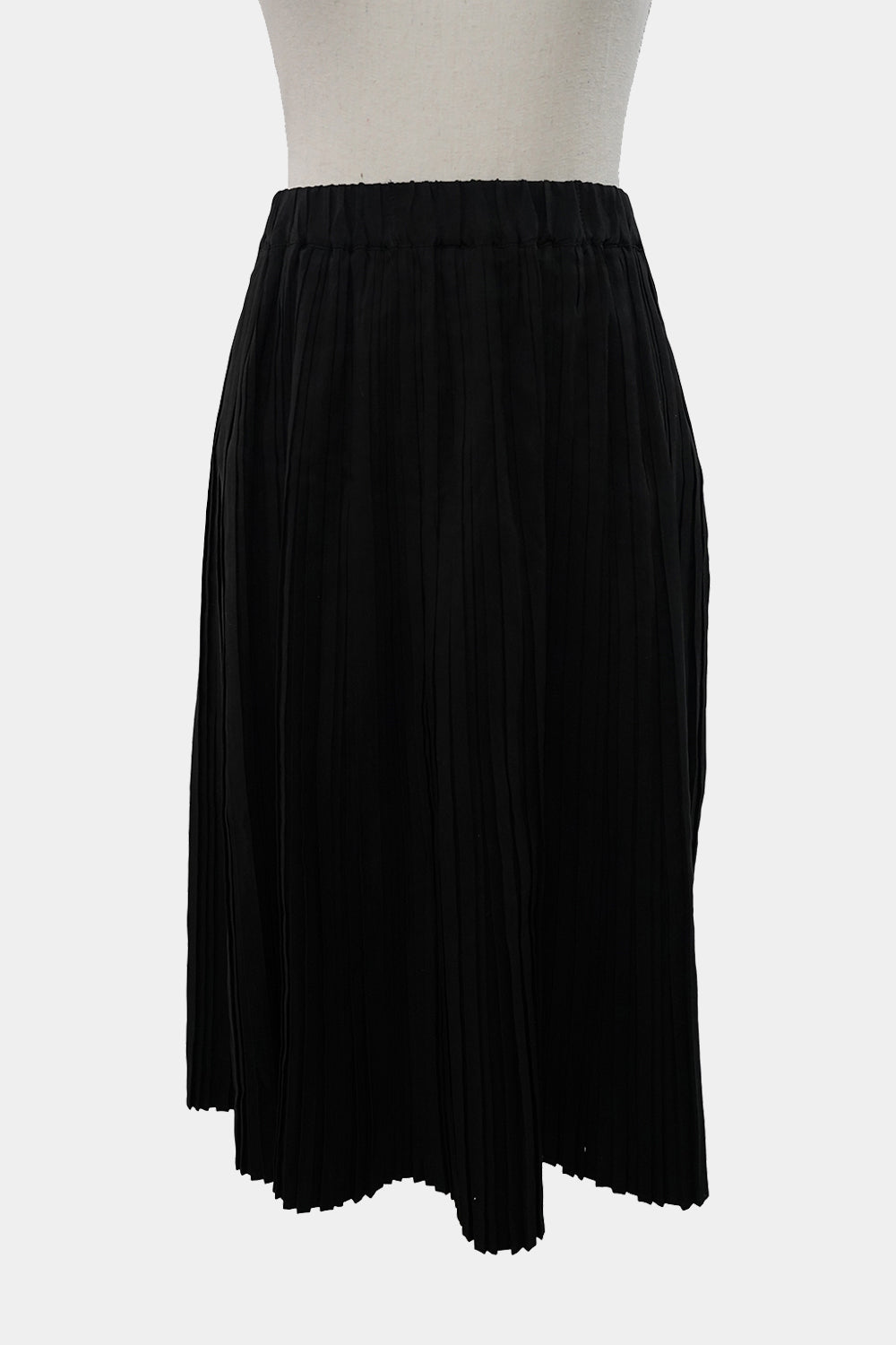 GORMON Black Pleated Midi Skirt