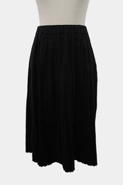 GORMON Black Pleated Midi Skirt