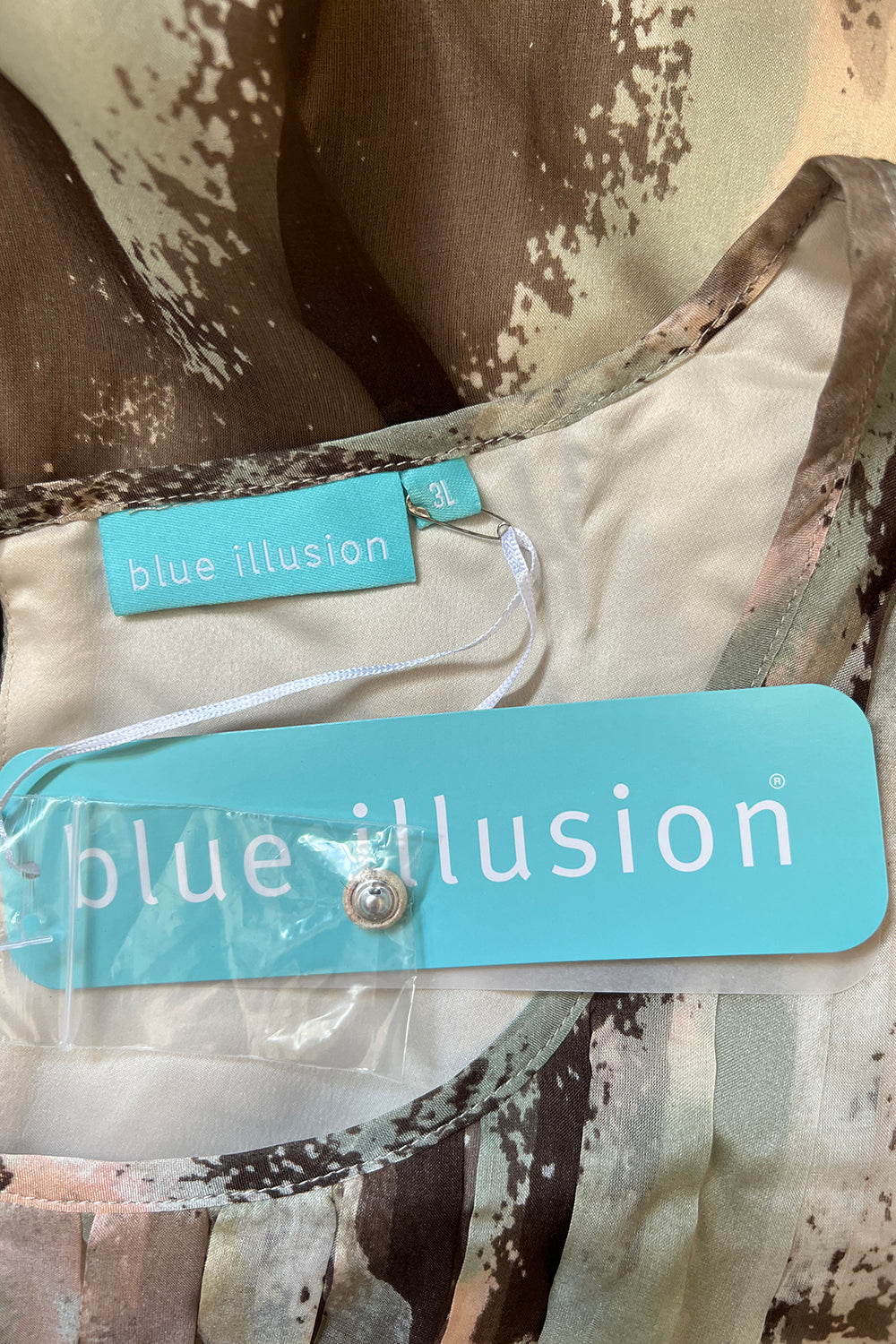Blue Illusion Multicolor Dress