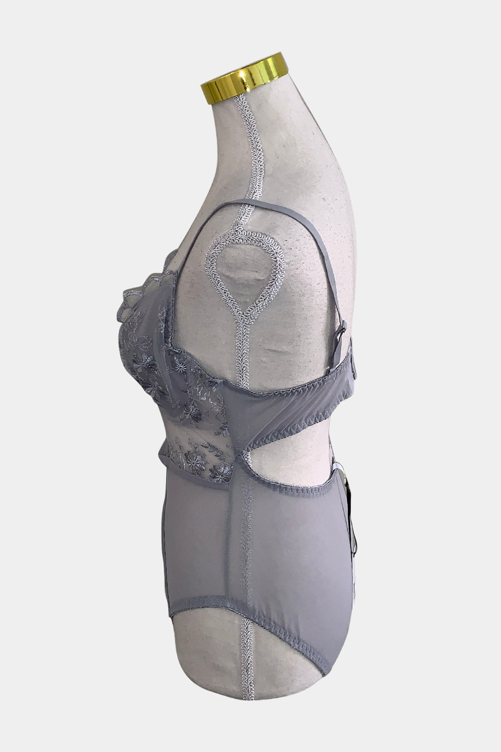Kat The Label Grey Bodysuit