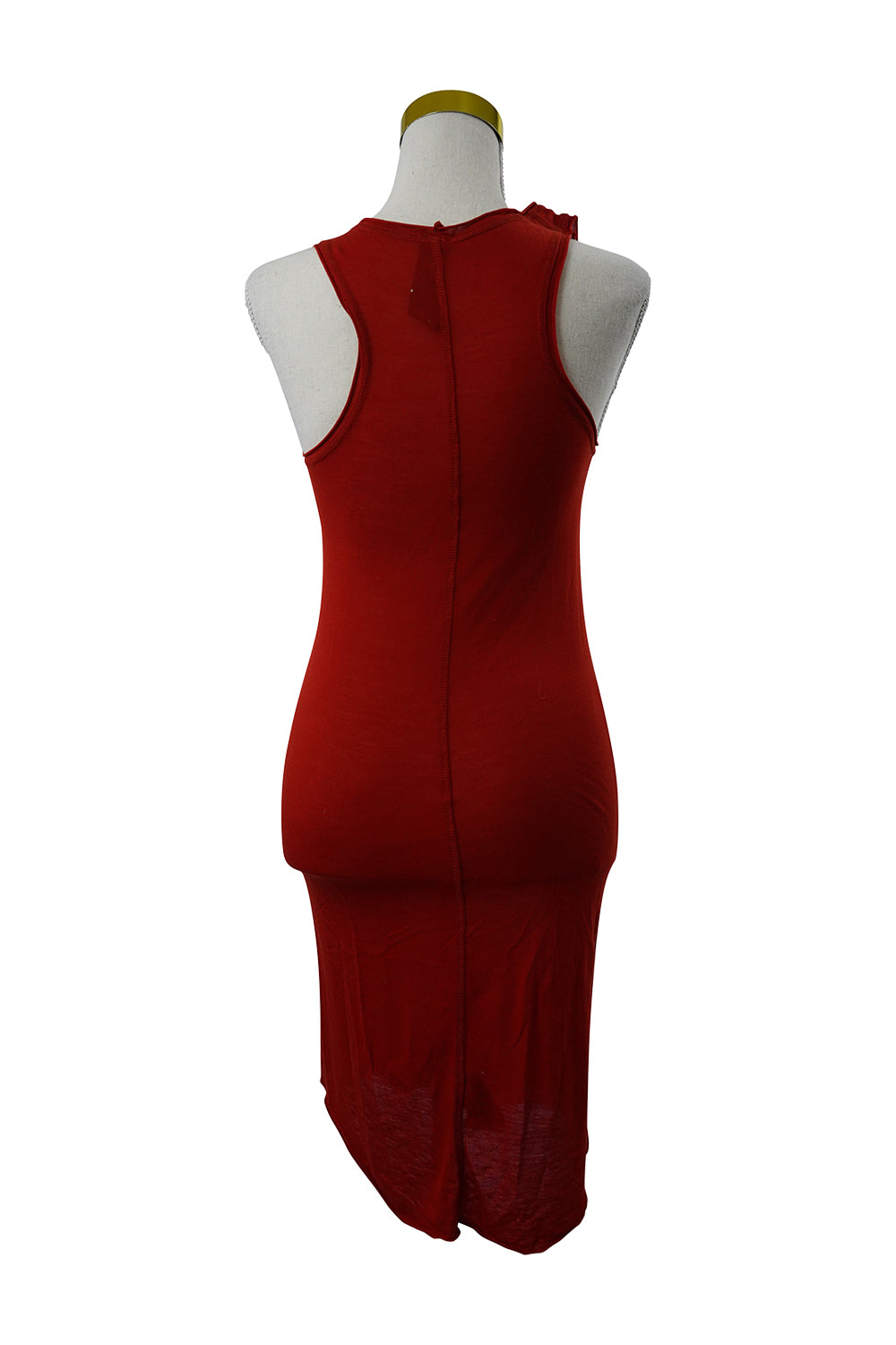NOM*D Red Scoop Tank Mini Dress