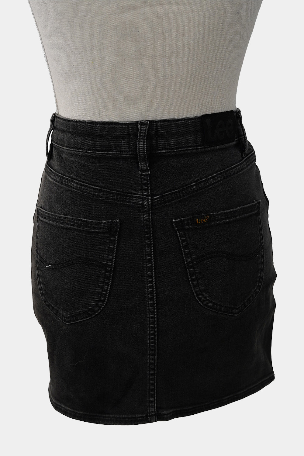 LEE Black Denim Mini Skirt