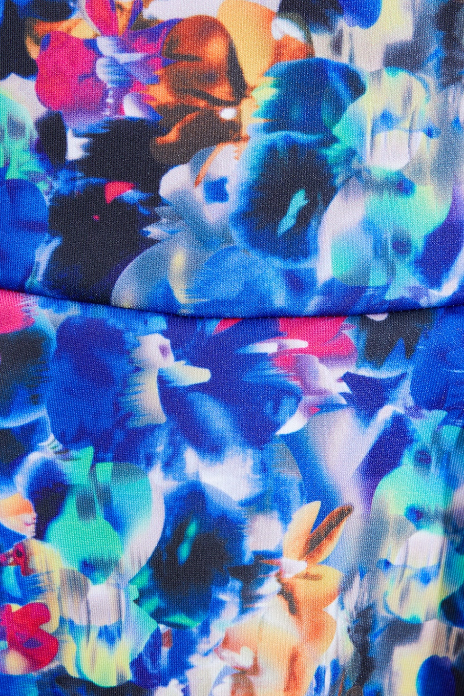 FATE Blue, Pink, Orange, Green, Pattern Floral Digital Print Peplum Top