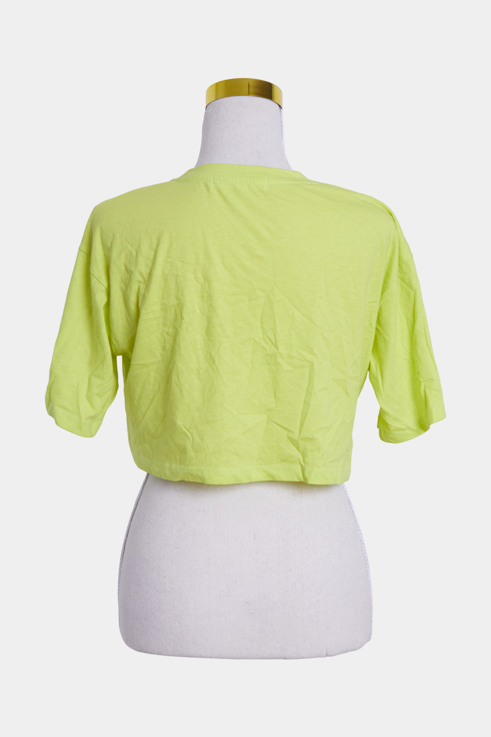 The Frankie Shop Fluoro Green Cropped T Shirt