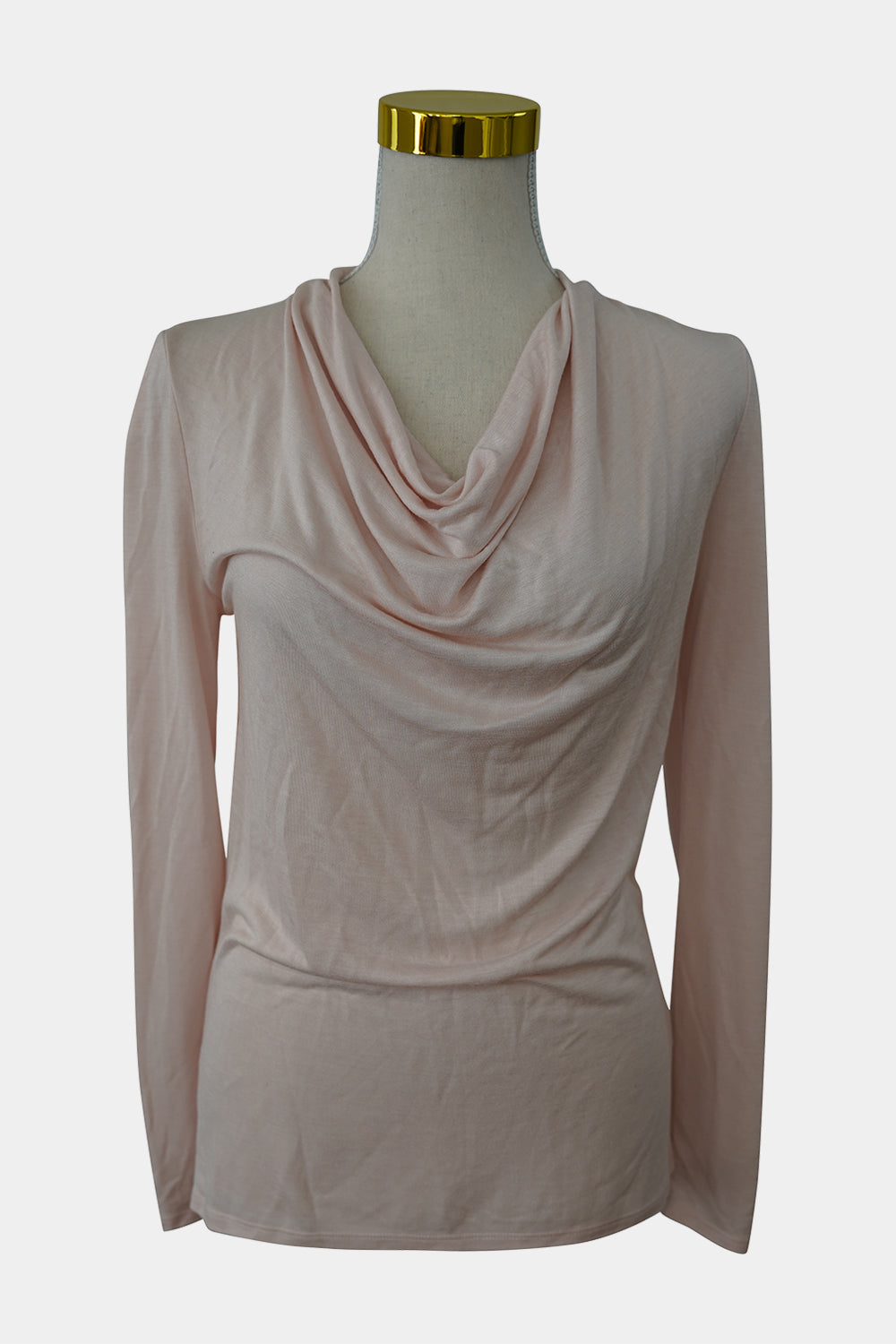 SABA Baby Pink Cowl Neck Long Sleeve Top