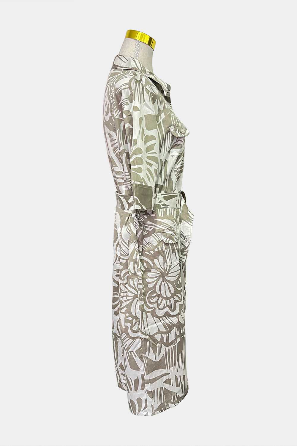 Perri Cutten White and Green Dress
