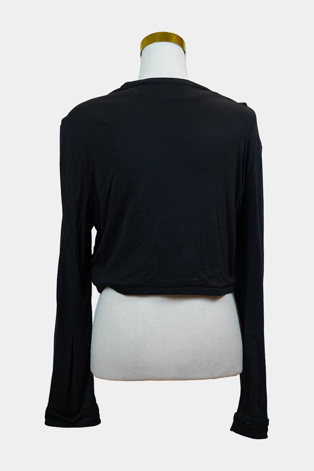 Morgan De Toi Black Cropped Long Sleeve Jacket