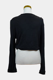 Morgan De Toi Black Cropped Long Sleeve Jacket