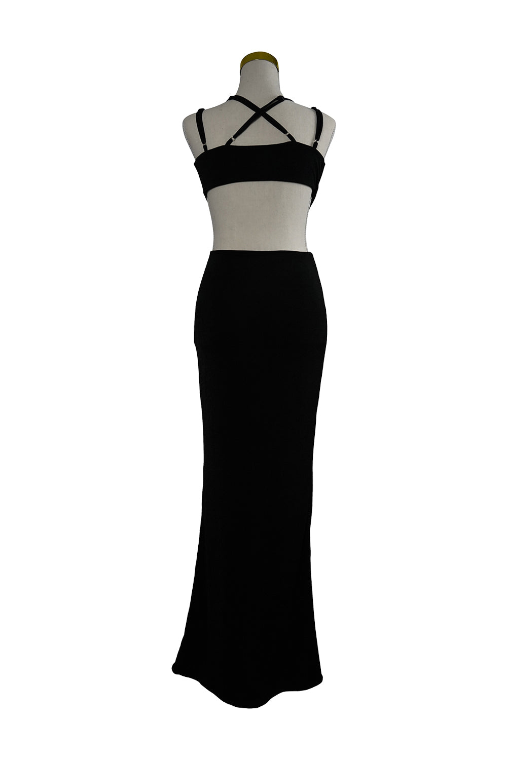 TIGERMIST Black Cut Out Maxi Dress