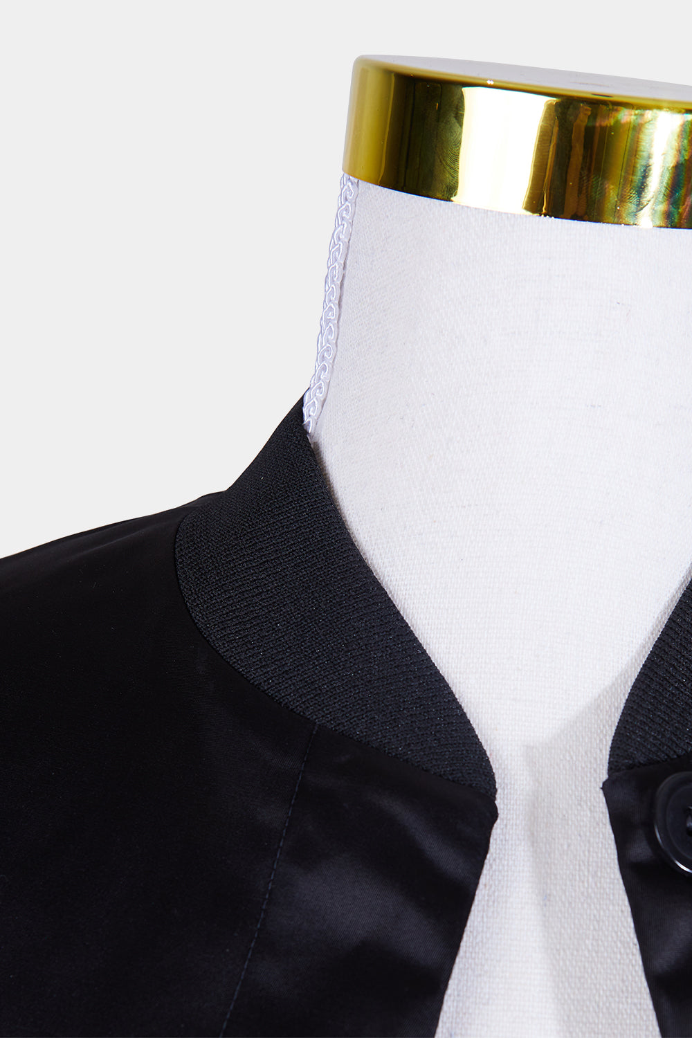 Jac And Jack Black Satin Bomber Jacket