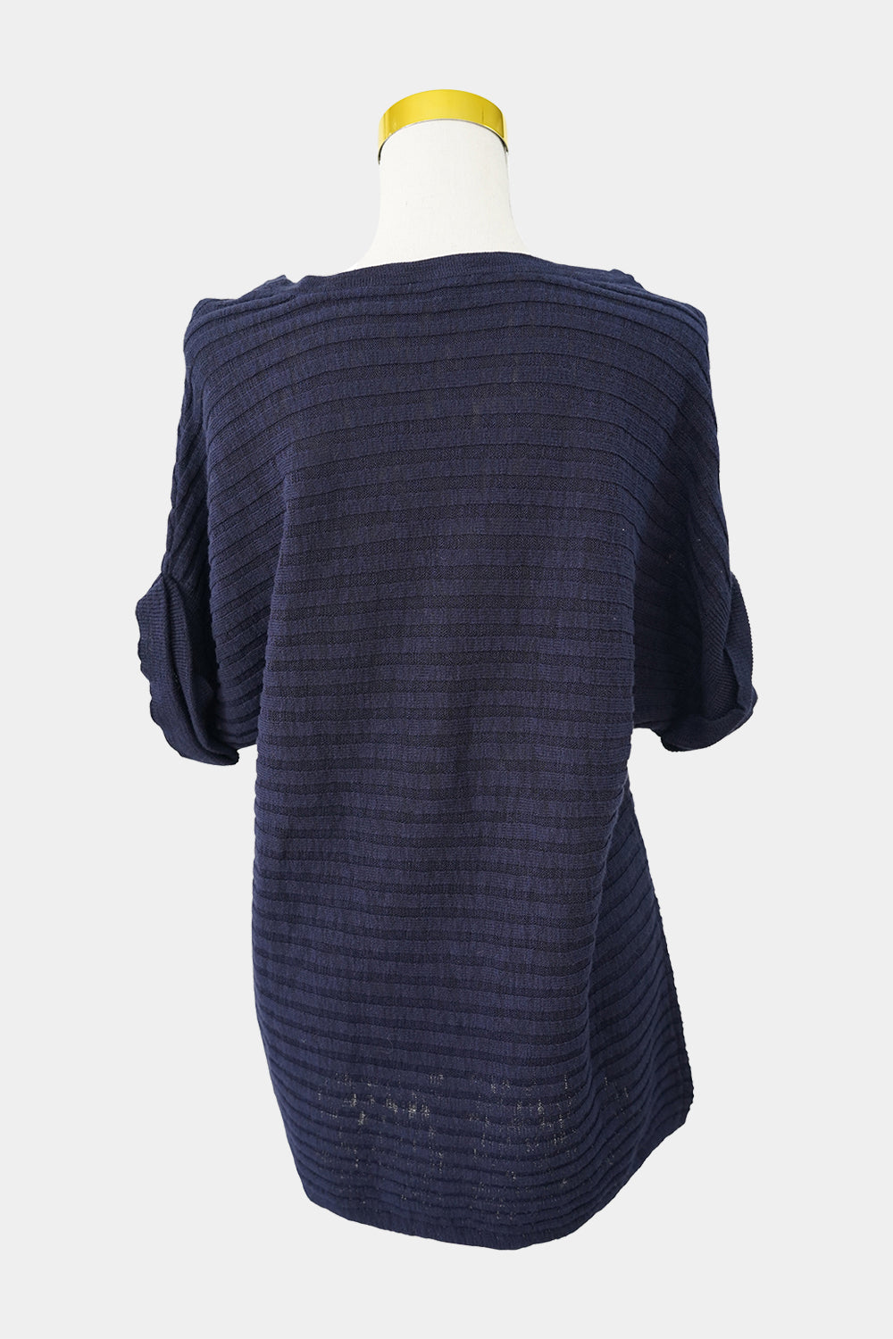 Blue Illusion Navy Short Sleeve Knit Top