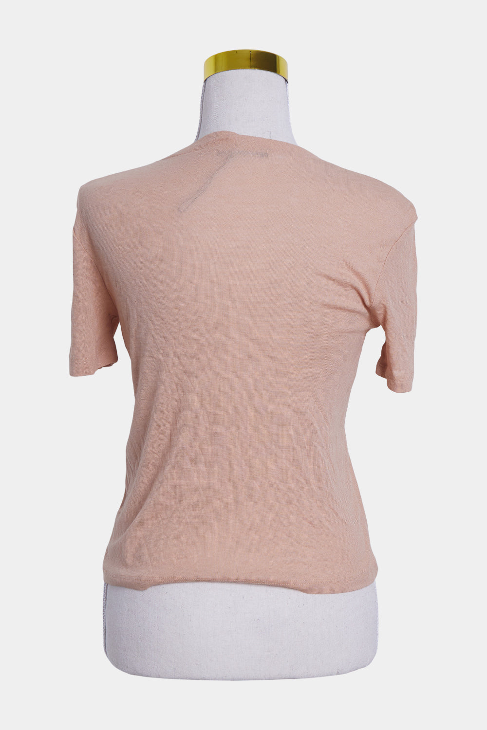 ZARA Tan Sheer Knit T Shirt