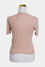 ZARA Tan Sheer Knit T Shirt