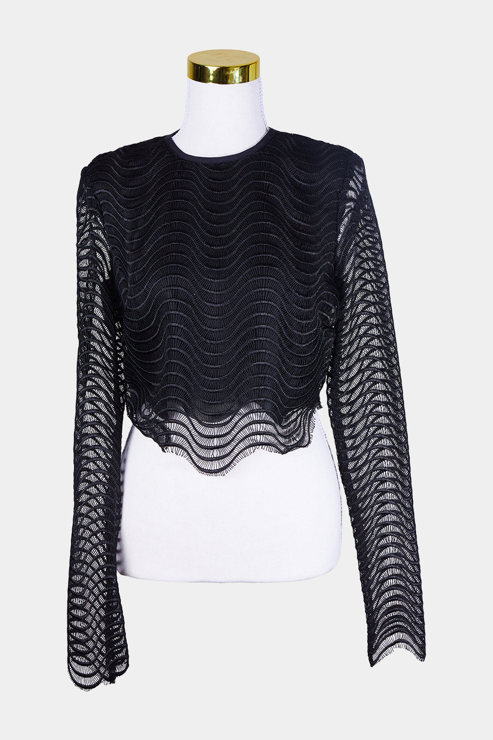 Bec + Bridge Black Crop Overlay Top