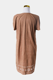 H And M Brown Suede Dress