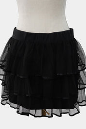 Otto Mode Black Lace Frill Mini Skirt