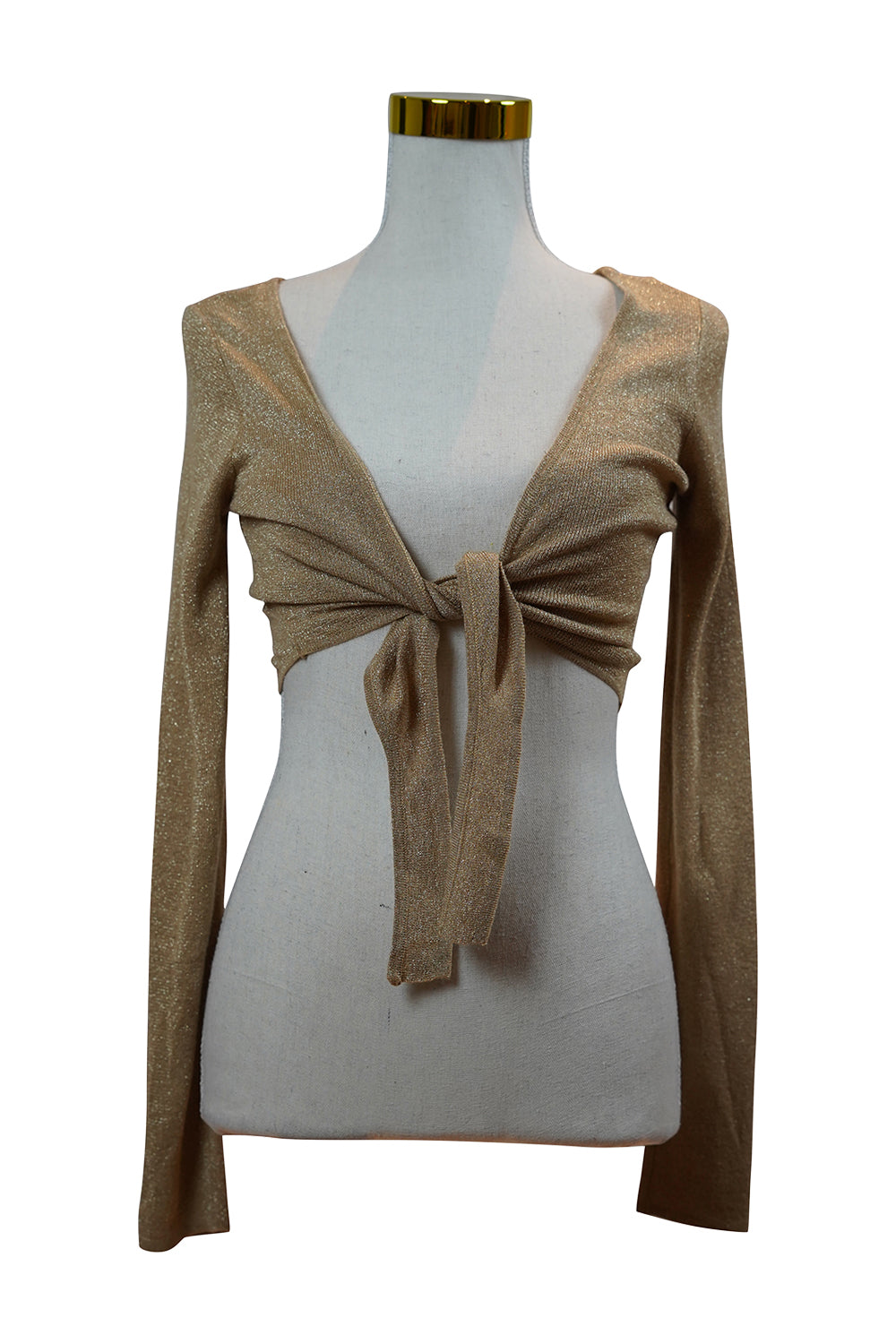 Neon Hart Gold Knit Tie Top