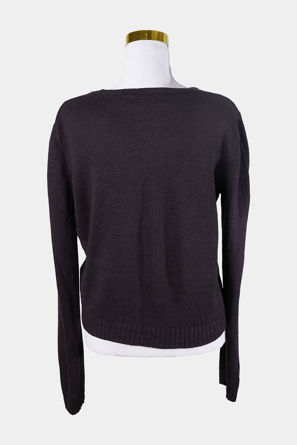 Peter Alexander Black Printed Knit Sweater