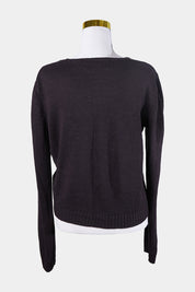 Peter Alexander Black Printed Knit Sweater