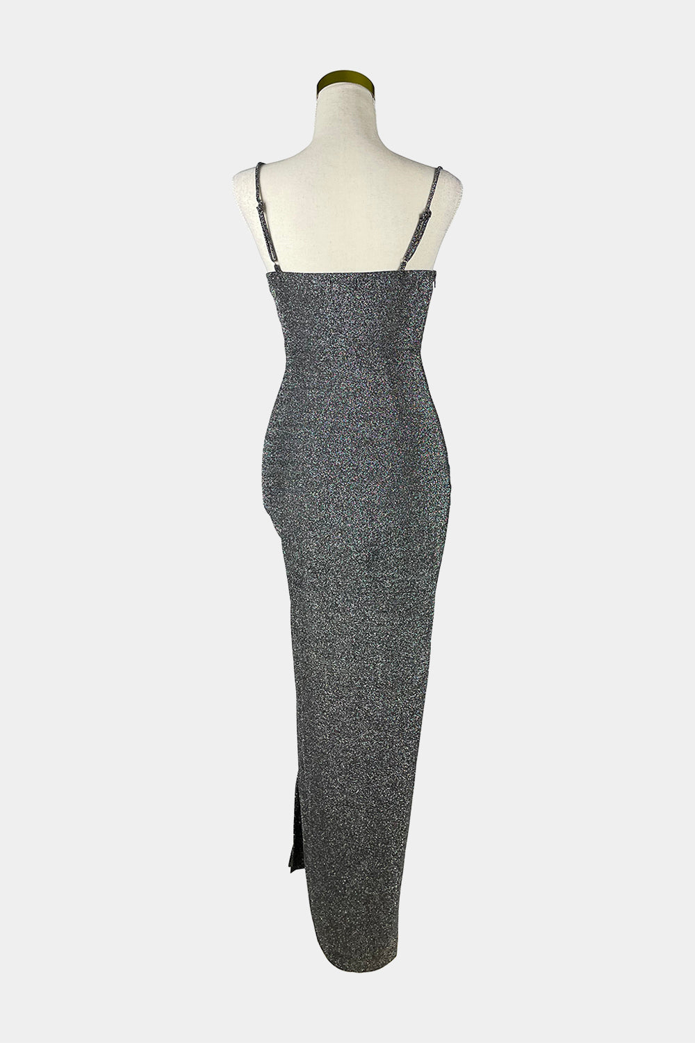 BLOSSOM Black Glitter Midi Dress