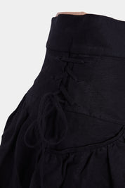 Shona Joy Black Tie Detail Mini Skirt