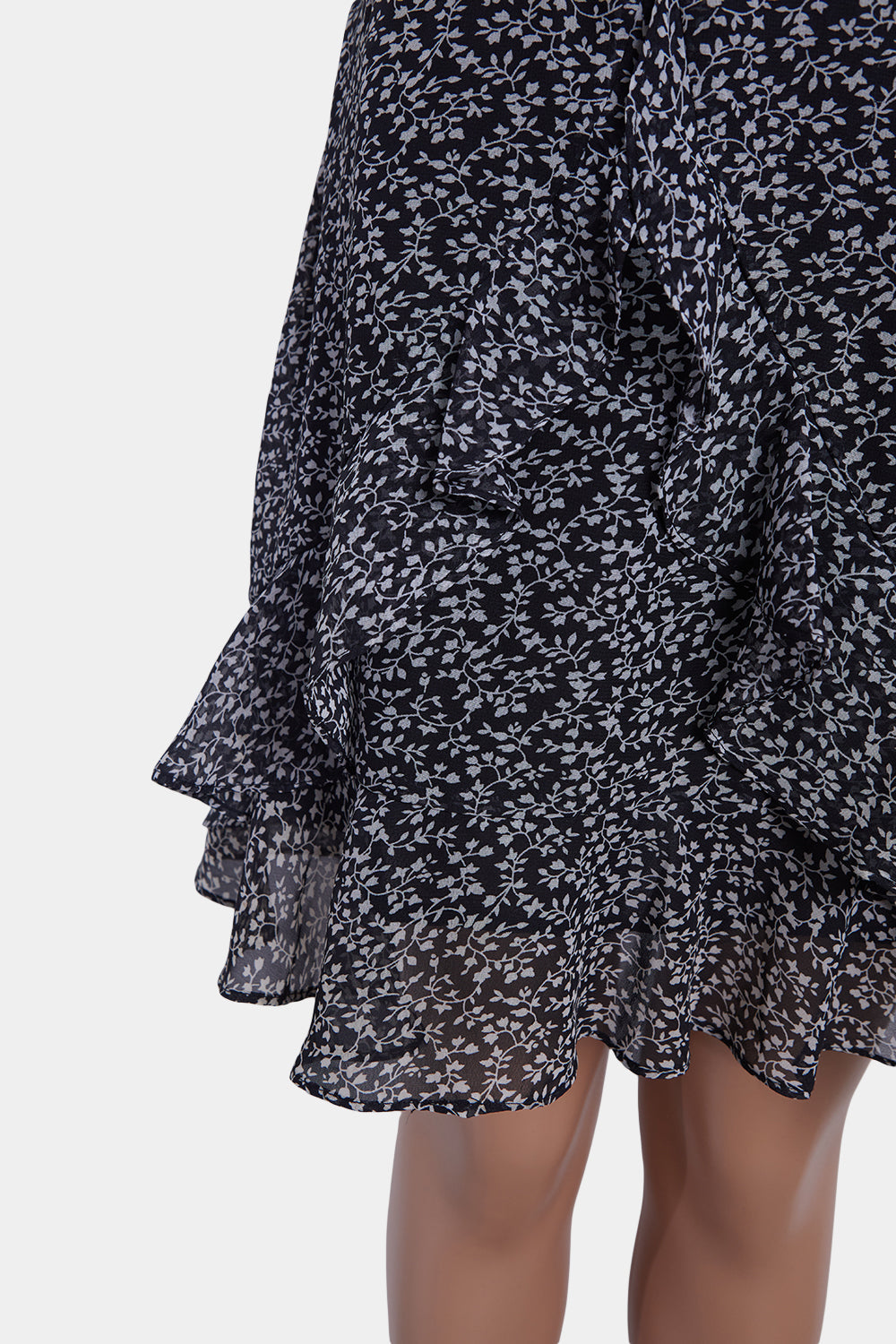 Harper And Me Black and White Floral Mini Skirt