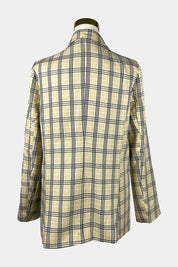 LIONESS Cream Plaid Blazer