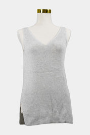 Forever New Grey Knit V Neck Singlet