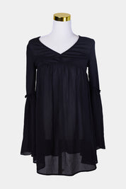 DIVIDED Black Sheer Long Sleeve Dress