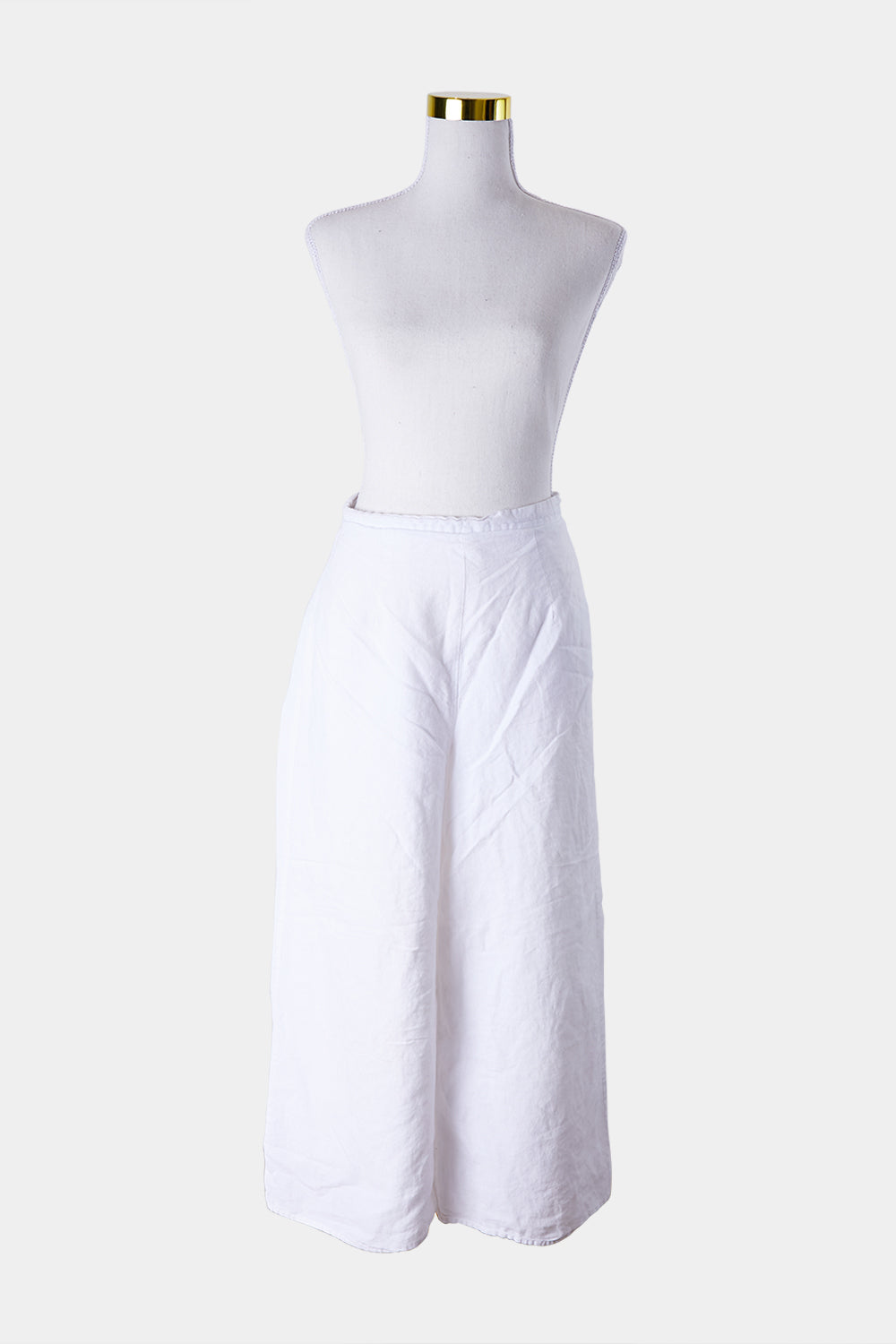 Perfect Stranger White Cotton Wide Leg Pants