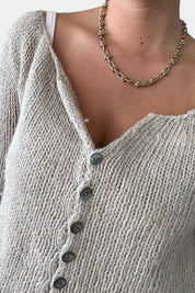 FLANNEL Light Grey Cardigan
