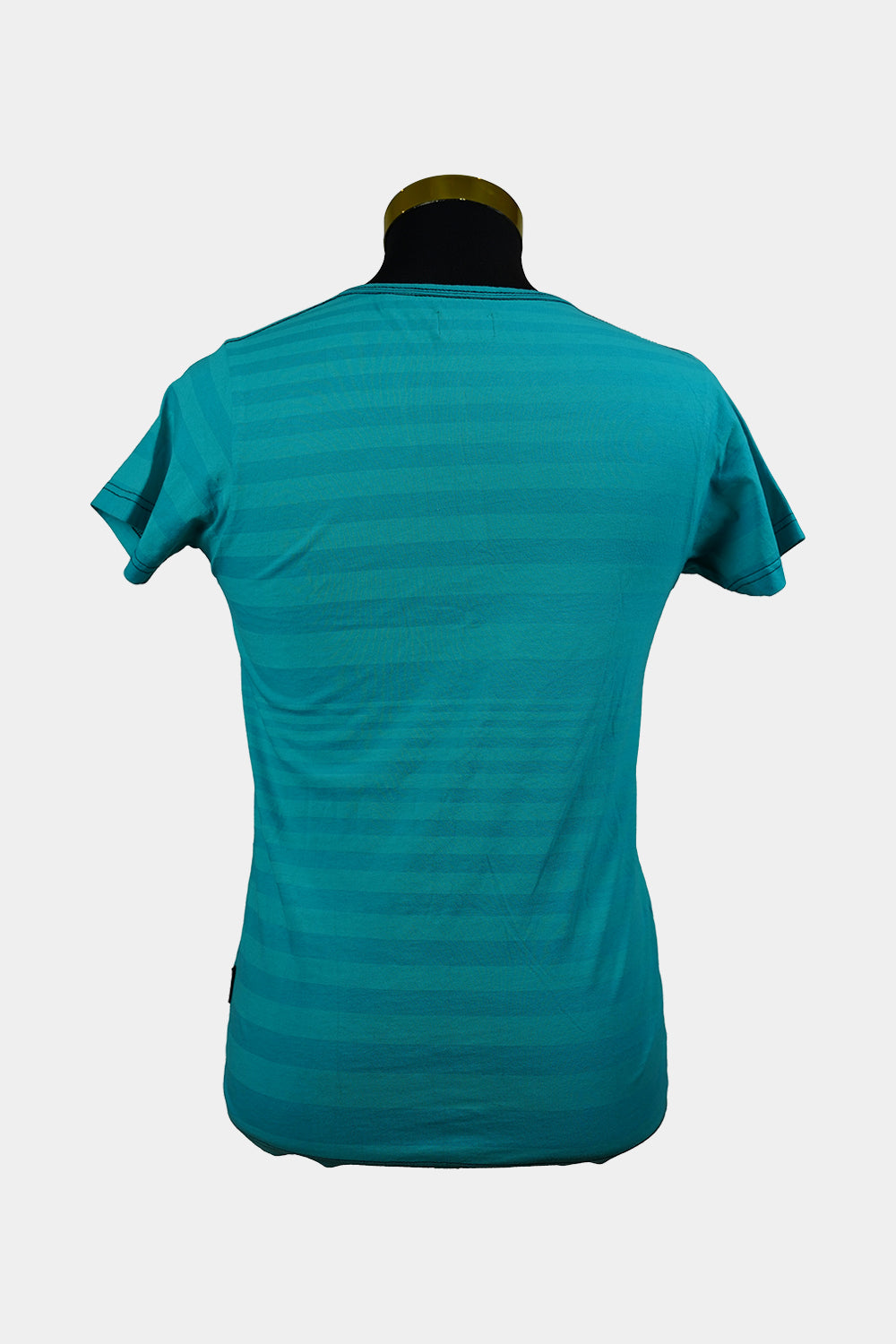INDUSTRIE Blue Henley V Neck Tee