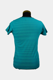 INDUSTRIE Blue Henley V Neck Tee