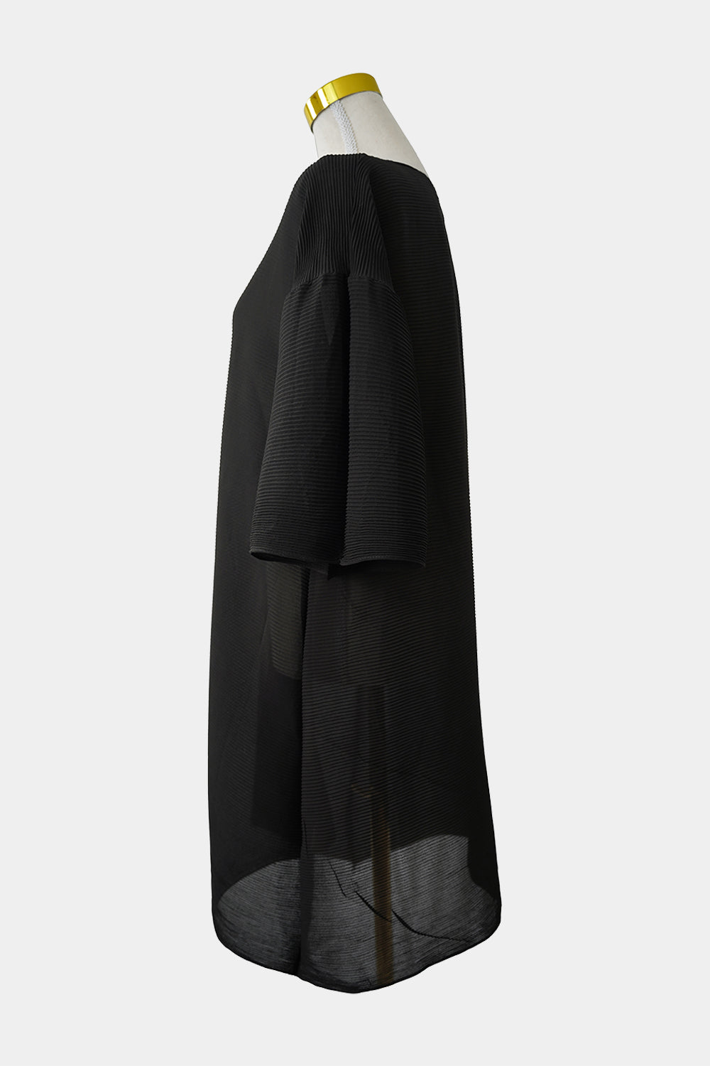 Roubi B Designs Black Sheer Smock Midi Dress