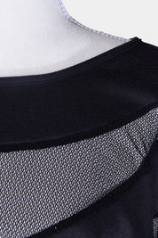 LUKA Black Mesh Contrast Sweater