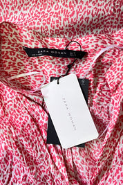 ZARA White and Pink Top