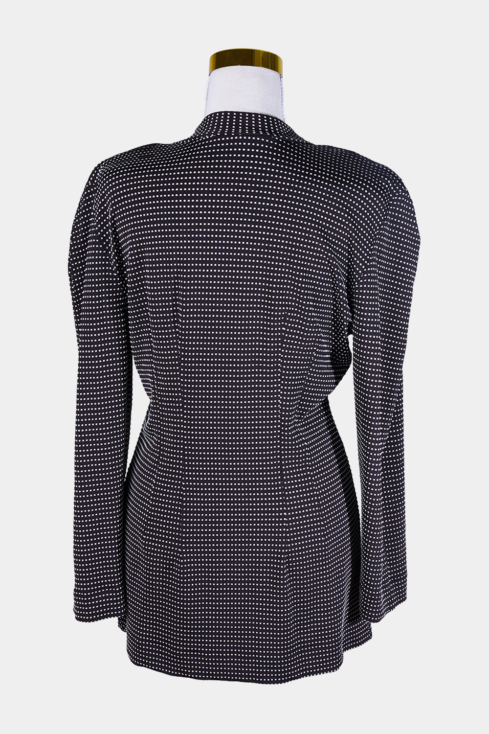 Jen Khan Black, White Pattern Stretch Button Up Dress
