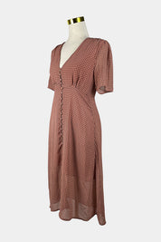 MISSGUIDED Pink Print Midi Dress