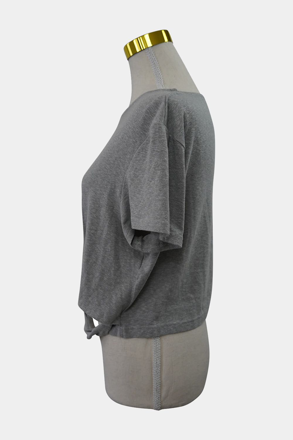 MINKPINK Grey Short Sleeve Cut out T-Shirt