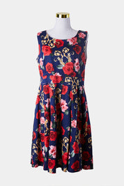 LEONI Navy Floral Dress