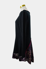 Dp Jeans Black Knit Long Sleeve Dress