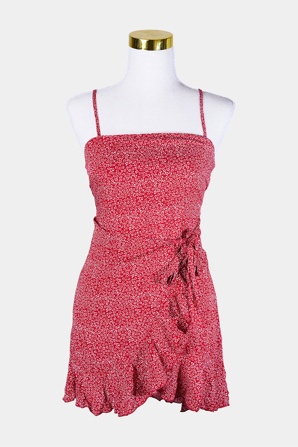 RUMOR Red Print Wrap Dress