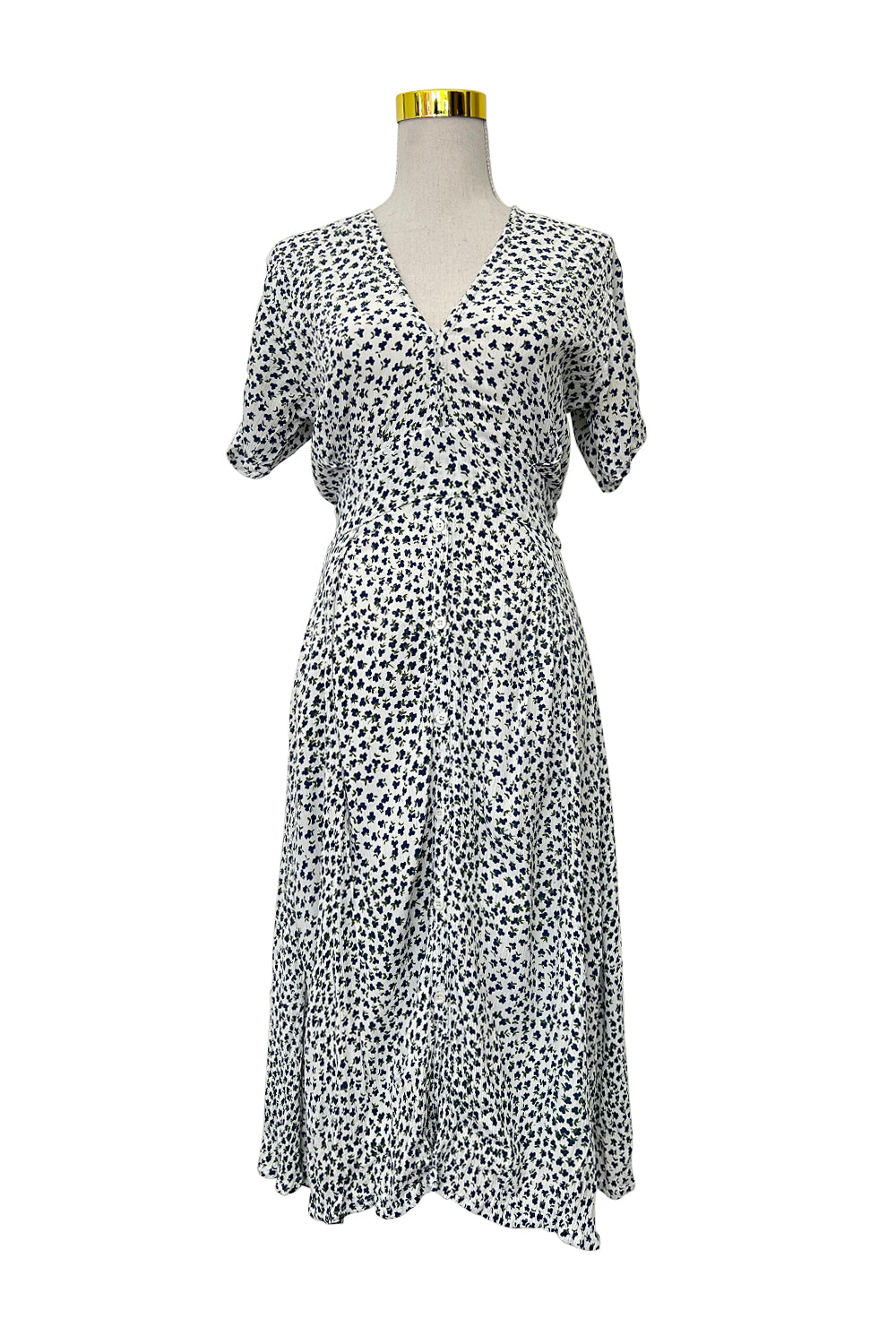 Faithfull The Brand White and Blue Dress