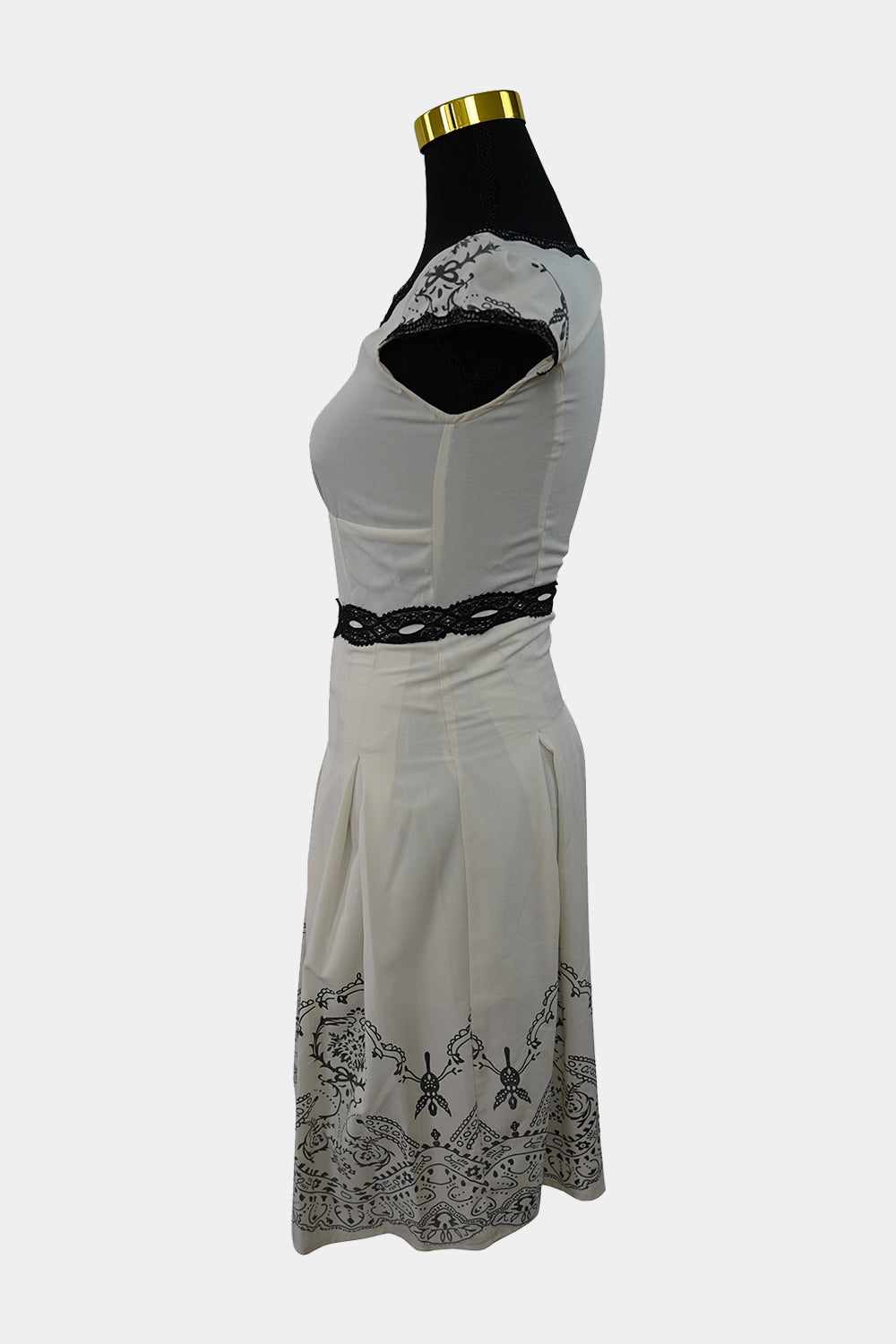 Marc Jacobs Off-White Lace Trim Dress