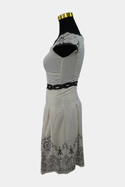 Marc Jacobs Off-White Lace Trim Dress