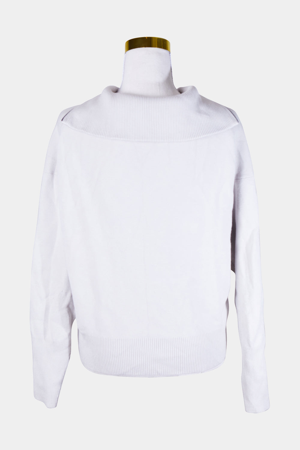 WHITCHERY Bone Zip Up Knit Sweater