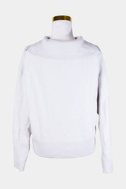 WHITCHERY Bone Zip Up Knit Sweater